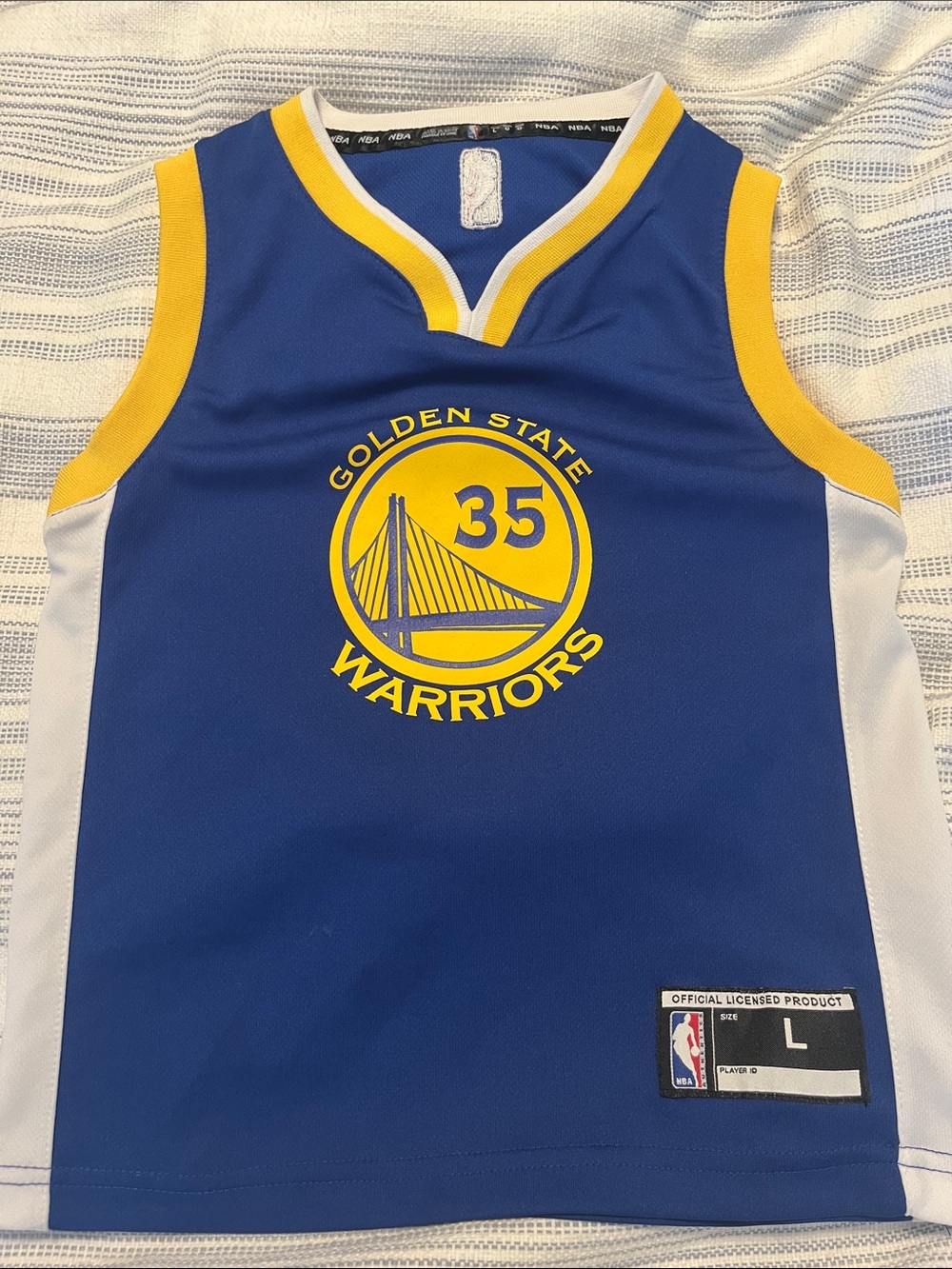 Golden State Warriors Kids Blue & Yellow Basketball Jersey